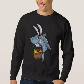 Sweatshirt Cute Bunny Shark Easter For Boys Girls
