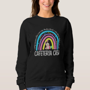 Sweatshirt Cute Cafeteria Crew Lunch Lady Rainbow Women Easte