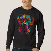 Sweatshirt Cute Cane Corso Dog Flowers (Devant)