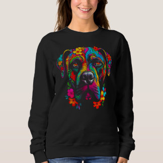 Sweatshirt Cute Cane Corso Dog Flowers