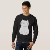 Sweatshirt Cute Cat Butt Front and Back Trending (Devant entier)