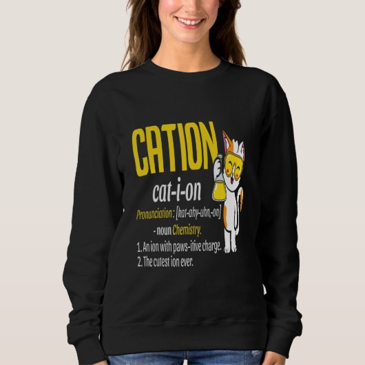 Sweatshirt Cute Cat Chemistry Chemist Experiment Laboratory C (Devant)