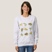 Sweatshirt Cute Cat Collage, Cat Moods Amoureux de les chats (Devant entier)