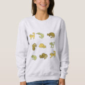 Sweatshirt Cute Cat Collage, Cat Moods Amoureux de les chats (Devant)