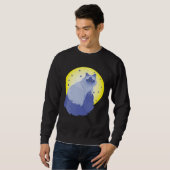 Sweatshirt cute cat  colorful of a blue kitten (Devant entier)