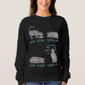Sweatshirt Cute Cat Daily Routine (Devant)