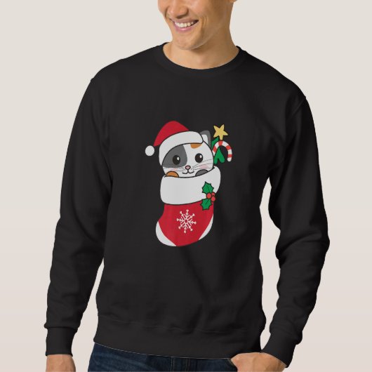 Sweatshirt Cute Cat For Christmas Cat 9 (Devant)