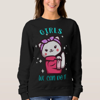 Sweatshirt Cute Cat Girlie Girl Strong Power Emancipation Fem