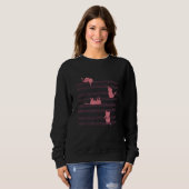 Sweatshirt Cute Cat Kitty Playing Music Note Clef (Devant entier)