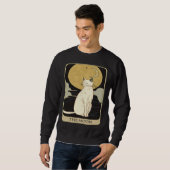 Sweatshirt Cute Cat Lover, Moon Tarot Card, Cat Tarot Card, F (Devant entier)