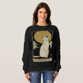 Sweatshirt Cute Cat Lover, Moon Tarot Card, Cat Tarot Card, F (Devant entier)