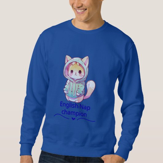 Sweatshirt Cute Cat Nap Champion Too T-Shirt (Devant)