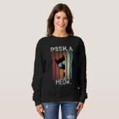 Sweatshirt Cute Cat Peek A Meow (Devant entier)