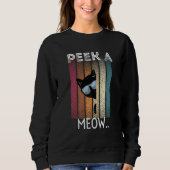 Sweatshirt Cute Cat Peek A Meow (Devant)