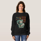 Sweatshirt Cute Cat Reading Book Bookworms Cat  Reading (Devant entier)