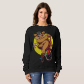 Sweatshirt Cute cat riding a BMX bike (Devant entier)