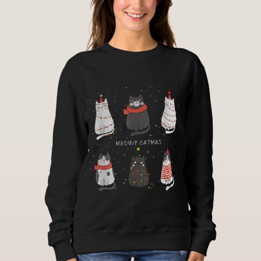 Sweatshirt Cute Cats Xmas Kitties (Devant)