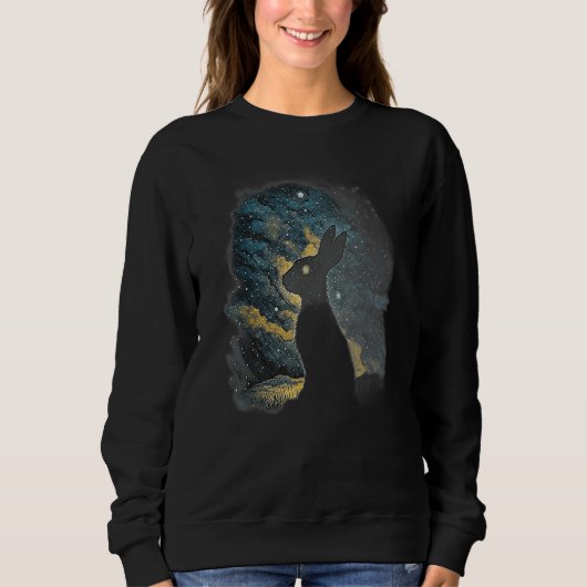 Sweatshirt Cute Celestial Bunny for astrology (Devant)