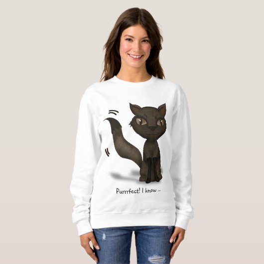 Sweatshirt Cute chat (Devant entier)