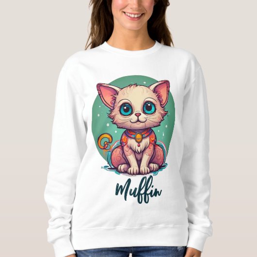 Sweatshirt Cute chat (Devant)