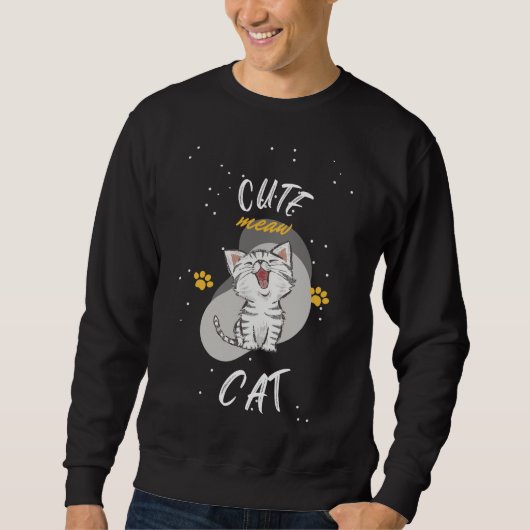 Sweatshirt Cute chat (Devant)