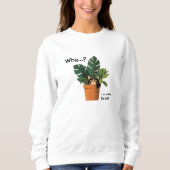 Sweatshirt Cute Chat dans Planter | Drôle (Devant)