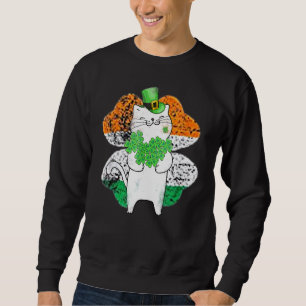 Sweatshirt Cute Chat Leprechaun Avec Jour de la Saint Patrick