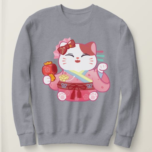 Sweatshirt Cute Chat Lucky (Design devant)
