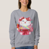 Sweatshirt Cute Chat Lucky (Devant)