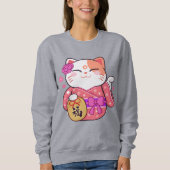 Sweatshirt Cute Chat Lucky (Devant)