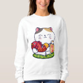 Sweatshirt Cute Chat Lucky (Devant)