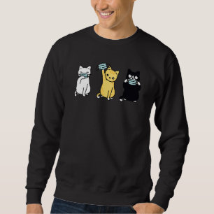 Sweatshirt Cute Chat Porte Visage Masque Cute Adorable Kitten