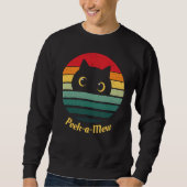 Sweatshirt Cute chat Visage Peek a Mew (Devant)