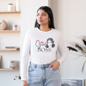 Sweatshirt Cute Chic Girl Boss Citation Forte Typographie Fem