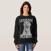 Sweatshirt Cute Chien Labrador Papa (Devant entier)