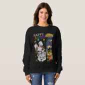 Sweatshirt Cute Chihuahua Dogs With Easter Egg Basket Easter  (Devant entier)