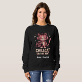Sweatshirt Cute Chill Chat sur le Beat Design tendance (Devant entier)