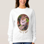 Sweatshirt Cute Chipmunk Faune Personnalisée (Devant)