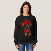 Sweatshirt Cute Chocolate Labrador Choco Labs (Devant entier)