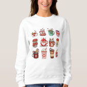Sweatshirt Cute Christmas Café cacao Retro Pepperment (Devant)