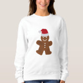 Sweatshirt Cute Christmas Gingerbread Homme Cookie (Devant)
