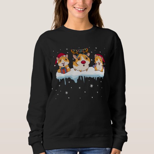 Sweatshirt Cute Christmas Guinea Pigs  Holiday  Animal (Devant)