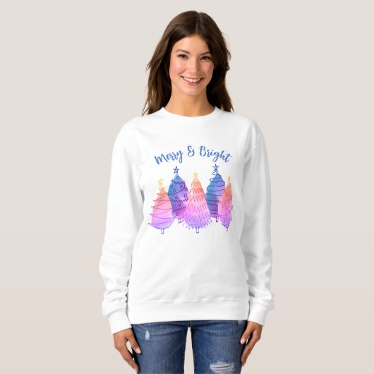 Sweatshirt Cute Christmas Trees (Devant entier)