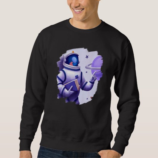 Sweatshirt Cute Cool Astronaut Teacher Student Professor Scho (Devant)