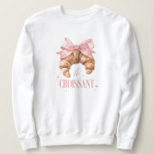 Sweatshirt Cute Coquette "Le Croissant" Boulangerie française (Design devant)