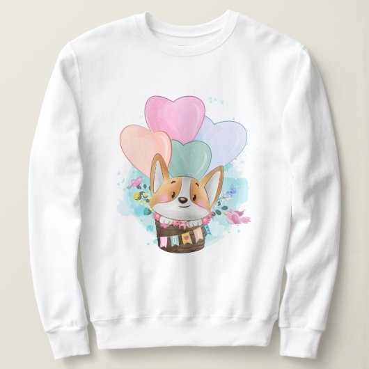 Sweatshirt Cute Corgi (Design devant)