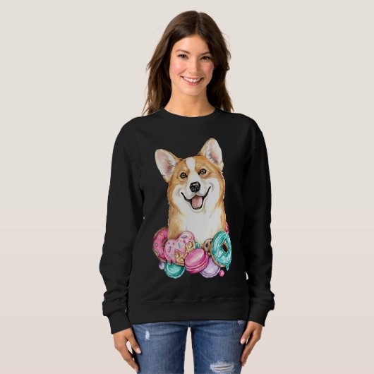 Sweatshirt Cute Corgi 827 (Devant entier)