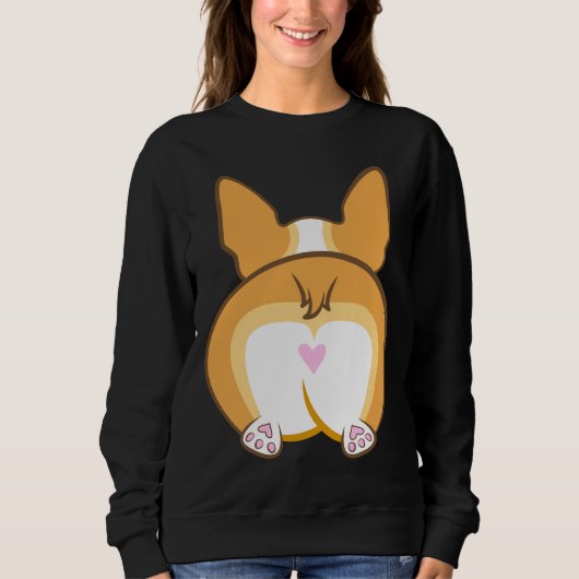 Sweatshirt Cute Corgi Butt Lover (Devant)