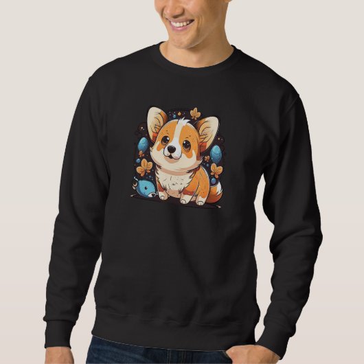 Sweatshirt Cute Corgi Cool Pembroke Welsh Corgi 12 (Devant)