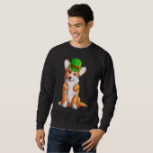 Sweatshirt Cute Corgi Irish Pub Clover Lover St Patrick's Day (Devant entier)